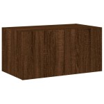 vidaXL Comodă TV de perete cu lumini LED, stejar maro, 60x35x31 cm vidaXL Comodă TV de perete cu lumini LED, stejar maro, 60x35x31 cm
