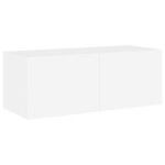 vidaXL Comodă TV de perete cu lumini LED, alb, 80x35x31 cm vidaXL Comodă TV de perete cu lumini LED, alb, 80x35x31 cm