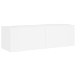 vidaXL Comodă TV de perete cu lumini LED, alb, 100x35x31 cm vidaXL Comodă TV de perete cu lumini LED, alb, 100x35x31 cm