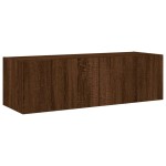 vidaXL Comodă TV de perete cu lumini LED, stejar maro, 100x35x31 cm vidaXL Comodă TV de perete cu lumini LED, stejar maro, 100x35x31 cm