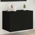 vidaXL Comodă TV de perete cu lumini LED, negru, 60x35x41 cm vidaXL Comodă TV de perete cu lumini LED, negru, 60x35x41 cm