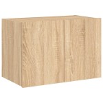 vidaXL Comodă TV de perete cu lumini LED, stejar sonoma, 60x35x41 cm vidaXL Comodă TV de perete cu lumini LED, stejar sonoma, 60x35x41 cm
