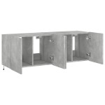 vidaXL Comode TV de perete cu lumini LED 2 buc. gri beton 60x35x41 cm