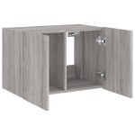 vidaXL Comodă TV de perete cu lumini LED, gri sonoma, 60x35x41 cm vidaXL Comodă TV de perete cu lumini LED, gri sonoma, 60x35x41 cm