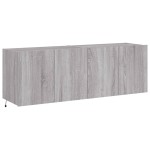 vidaXL Comodă TV de perete cu LED, 2 buc, gri sonoma, 60x35x41 cm vidaXL Comodă TV de perete cu LED, 2 buc, gri sonoma, 60x35x41 cm