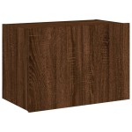 vidaXL Comodă TV de perete cu lumini LED, stejar maro, 60x35x41 cm vidaXL Comodă TV de perete cu lumini LED, stejar maro, 60x35x41 cm