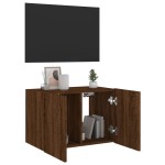 vidaXL Comodă TV de perete cu lumini LED, stejar maro, 60x35x41 cm vidaXL Comodă TV de perete cu lumini LED, stejar maro, 60x35x41 cm