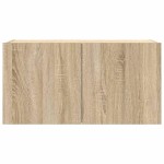 vidaXL Comodă TV de perete cu lumini LED, stejar sonoma, 80x35x41 cm vidaXL Comodă TV de perete cu lumini LED, stejar sonoma, 80x35x41 cm