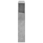 vidaXL Tăblie de pat cu LED, gri beton, 100x18,5x103,5 cm, lemn