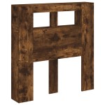 vidaXL Tăblie de pat cu LED, stejar fumuriu, 100x18,5x103,5 cm, lemn