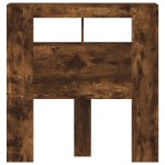 vidaXL Tăblie de pat cu LED, stejar fumuriu, 100x18,5x103,5 cm, lemn