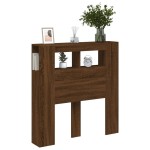 vidaXL Tăblie de pat cu LED, stejar maro, 100x18,5x103,5 cm, lemn vidaXL Tăblie de pat cu LED, stejar maro, 100x18,5x103,5 cm, lemn