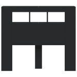 vidaXL Tăblie de pat cu LED, negru, 120x18,5x103,5 cm, lemn vidaXL Tăblie de pat cu LED, negru, 120x18,5x103,5 cm, lemn