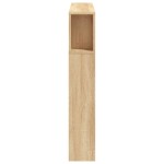 vidaXL Tăblie de pat cu LED, stejar sonoma, 120x18,5x103,5 cm, lemn