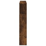 vidaXL Tăblie de pat cu LED, stejar fumuriu, 120x18,5x103,5 cm, lemn
