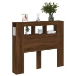 vidaXL Tăblie de pat cu LED, stejar maro, 120x18,5x103,5 cm, lemn
