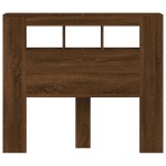 vidaXL Tăblie de pat cu LED, stejar maro, 120x18,5x103,5 cm, lemn