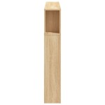 vidaXL Tăblie de pat cu LED, stejar sonoma, 140x18,5x103,5 cm, lemn