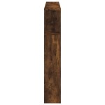 vidaXL Tăblie de pat cu LED, stejar fumuriu, 140x18,5x103,5 cm, lemn