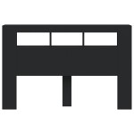 vidaXL Tăblie de pat cu LED, negru, 160x18,5x103,5 cm, lemn vidaXL Tăblie de pat cu LED, negru, 160x18,5x103,5 cm, lemn