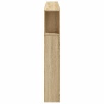 vidaXL Tăblie de pat cu LED, stejar sonoma, 160x18,5x103,5 cm, lemn