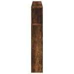 vidaXL Tăblie de pat cu LED, stejar fumuriu, 160x18,5x103,5 cm, lemn