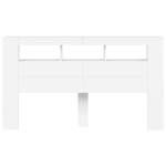 vidaXL Tăblie de pat cu LED, alb, 180x18,5x103,5 cm, lemn vidaXL Tăblie de pat cu LED, alb, 180x18,5x103,5 cm, lemn