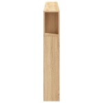 vidaXL Tăblie de pat cu LED, stejar sonoma, 180x18,5x103,5 cm, lemn