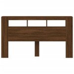 vidaXL Tăblie de pat cu LED, stejar maro, 180x18,5x103,5 cm, lemn