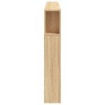 vidaXL Tăblie de pat cu LED, stejar sonoma, 200x18,5x103,5 cm, lemn