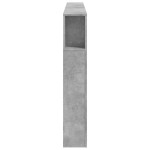 vidaXL Tăblie de pat cu LED, gri beton, 200x18,5x103,5 cm, lemn