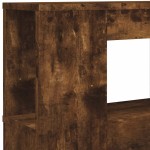 vidaXL Tăblie de pat cu LED, stejar fumuriu, 220x18,5x103,5 cm, lemn