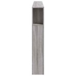 vidaXL Tăblie de pat cu LED gri sonoma 200x18,5x103,5cm lemn prelucrat vidaXL Tăblie de pat cu LED gri sonoma 200x18,5x103,5cm lemn prelucrat