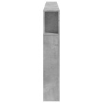 vidaXL Tăblie de pat cu LED, gri beton, 220x18,5x103,5 cm, lemn