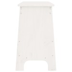 vidaXL Bancă de hol, alb, 160x28x45 cm, lemn masiv de pin
