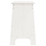vidaXL Bancă de hol, albă, 100x28x45 cm, lemn masiv de pin