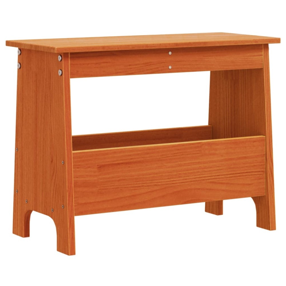 vidaXL Bancă de hol, maro ceruit, 60x28x45 cm, lemn masiv de pin