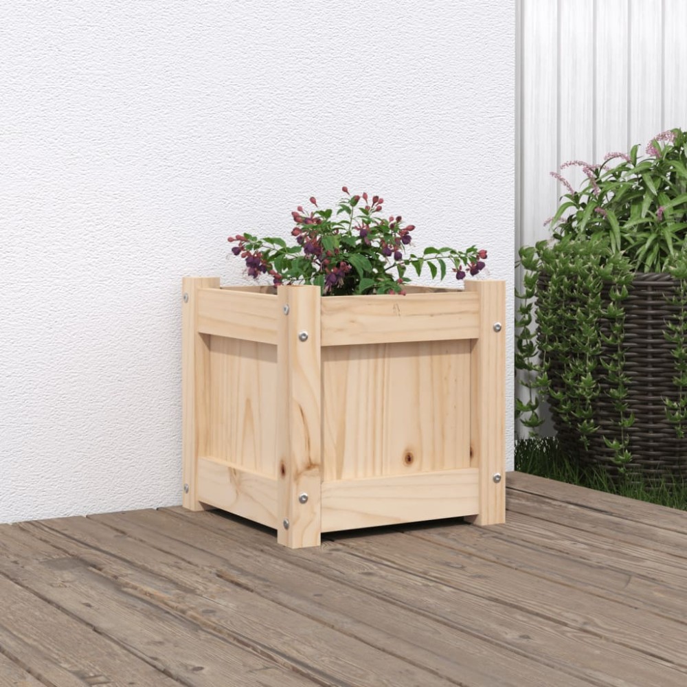 vidaXL Jardinieră de grădină, 31x31x31 cm, lemn masiv de pin