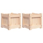 vidaXL Jardiniere de grădină, 2 buc., lemn masiv de pin vidaXL Jardiniere de grădină, 2 buc., lemn masiv de pin