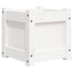 vidaXL Jardinieră de grădină, 31x31x31 cm, alb lemn masiv de pin vidaXL Jardinieră de grădină, 31x31x31 cm, alb lemn masiv de pin