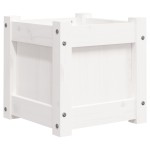 vidaXL Jardinieră de grădină, 31x31x31 cm, alb lemn masiv de pin vidaXL Jardinieră de grădină, 31x31x31 cm, alb lemn masiv de pin