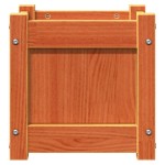vidaXL Jardinieră de grădină, maro ceruit, 31x31x31 cm, lemn masiv pin