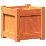 vidaXL Jardiniere de grădină, 2 buc., maro ceruit, lemn masiv de pin vidaXL Jardiniere de grădină, 2 buc., maro ceruit, lemn masiv de pin