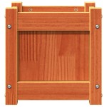 vidaXL Jardiniere de grădină, 2 buc., maro ceruit, lemn masiv de pin vidaXL Jardiniere de grădină, 2 buc., maro ceruit, lemn masiv de pin