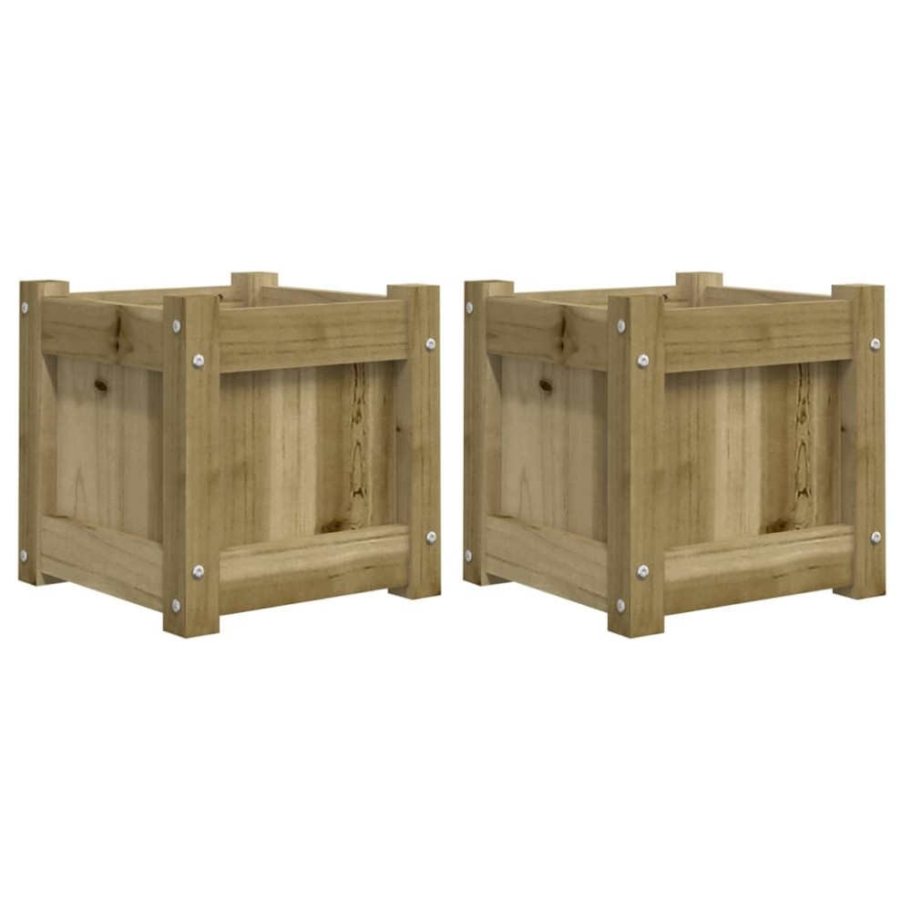 vidaXL Jardiniere de gradina , 2 buc., lemn de pin impregnat