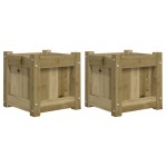 vidaXL Jardiniere de gradina , 2 buc., lemn de pin impregnat vidaXL Jardiniere de gradina , 2 buc., lemn de pin impregnat