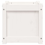 vidaXL Jardiniere de grădină, alb, 40x40x40 cm, lemn masiv pin