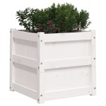 vidaXL Jardiniere de grădină, 2 buc., alb, lemn masiv de pin vidaXL Jardiniere de grădină, 2 buc., alb, lemn masiv de pin