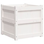 vidaXL Jardiniere de grădină, 2 buc., alb, lemn masiv de pin vidaXL Jardiniere de grădină, 2 buc., alb, lemn masiv de pin