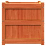 vidaXL Jardinieră de grădină, maro ceruit, 50x50x50 cm, lemn masiv pin vidaXL Jardinieră de grădină, maro ceruit, 50x50x50 cm, lemn masiv pin